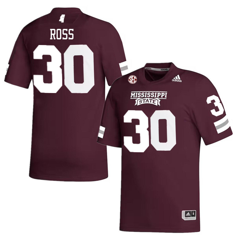 Men #30 Marcus Ross Mississippi State Bulldogs College Football Jerseys Stitched-Maroon